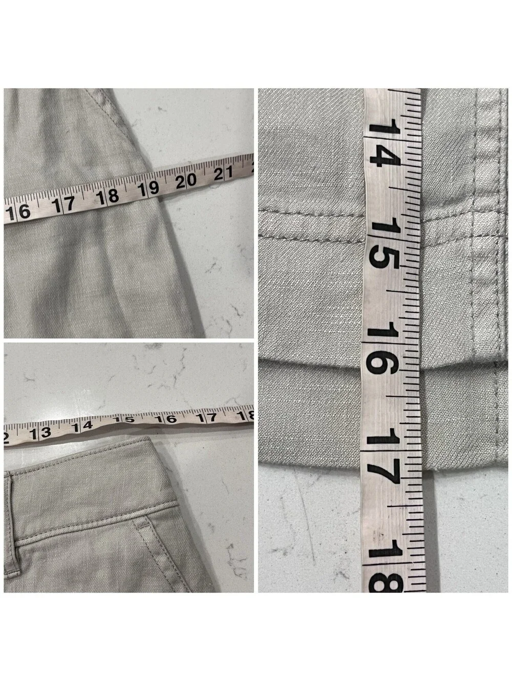 Tommy Bahama Linen Blend Mini Skirt Women’s 6 Beige Khaki Utility Coastal Resort